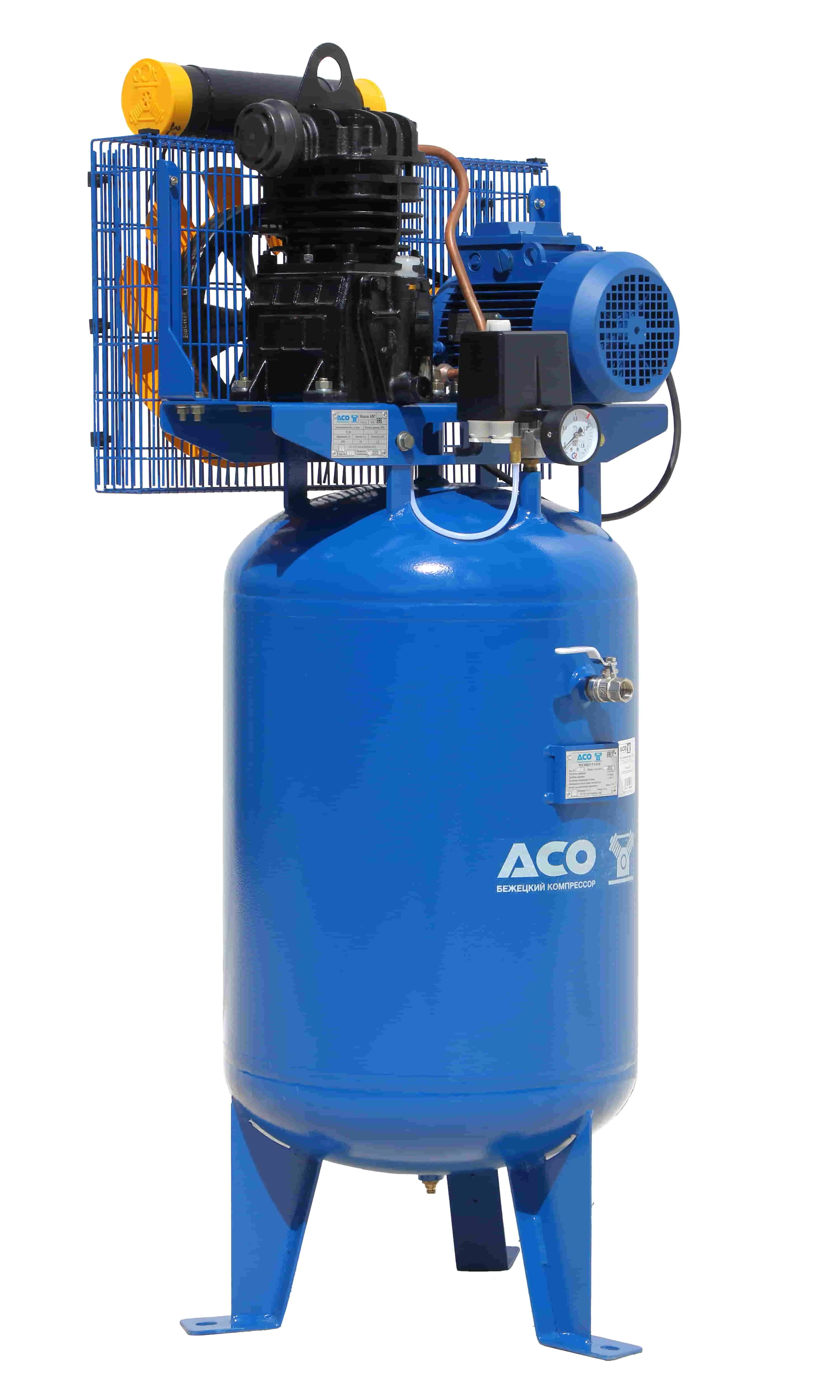 Поршневой компрессор с ременным приводом с вертикальным ресивером КВ7